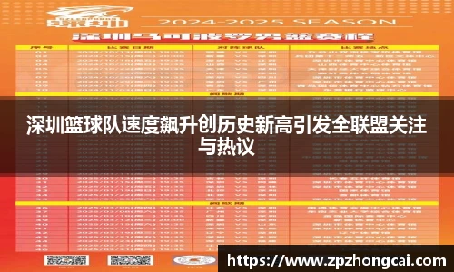 深圳篮球队速度飙升创历史新高引发全联盟关注与热议